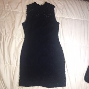 Sleeveless Navy Lace Dress